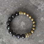 Fortune Jewel Rainbow Obsidian Copper Bead Positive Transformation Bracelet