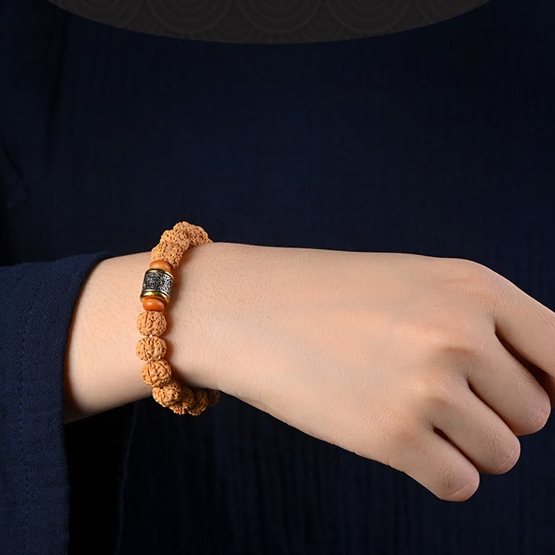 Fortune Jewel Tibet Rudraksha Bodhi Seed Wealth Auspiciousness Bracelet