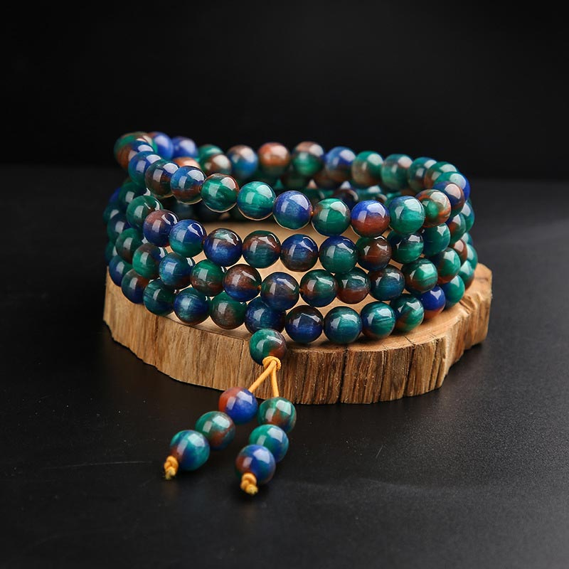 Fortune Jewel Colorful Sea Willow Mala Positive Bracelet Ring