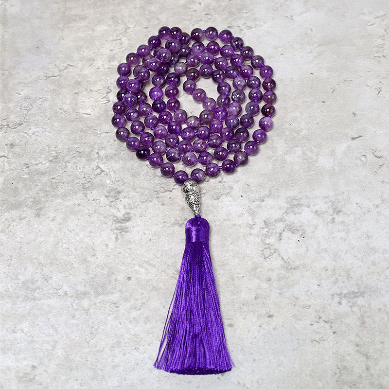 Fortune Jewel Tibetan 108 Mala Beads Necklace Yoga Meditation Prayer Beads Necklace