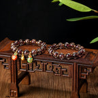 Fortune Jewel Gold Swallowing Beast Family Charm Luminous Fluorescent Liuli Glass Bead Success Bracelet