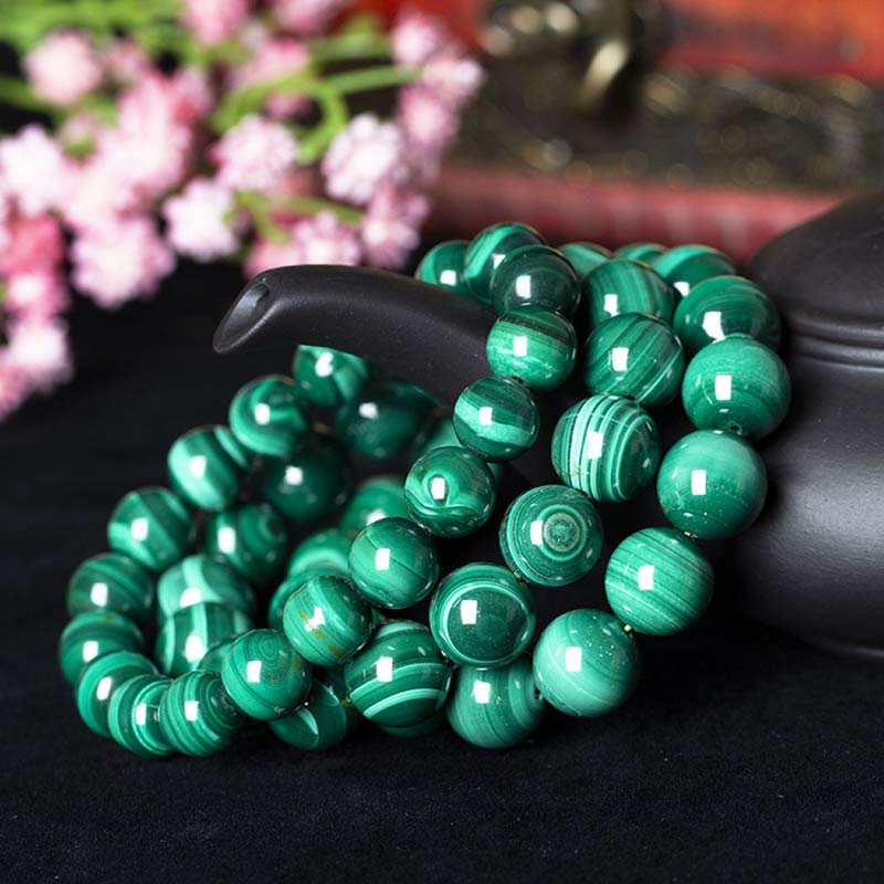 Fortune Jewel Natural Malachite Protection Calmness Bracelet