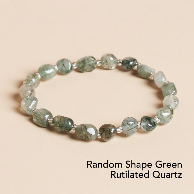 Fortune Jewel Natural Irregular Shape Stone Crystal Meditation Balance Bracelet