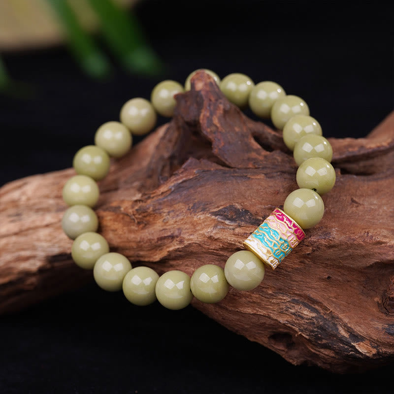 Fortune Jewel Natural Alashan Agate Encourage Bracelet
