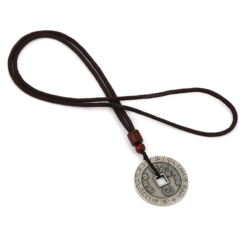 Fortune Jewel Bagua Yin Yang Copper Coin Star Balance Energy Necklace Pendant Fortune Jewel