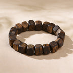 Natural Hainan Qi Nan Agarwood Square Bead Bracelet