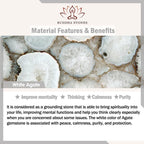 Fortune Jewel Handmade White Agate Peace Buckle Luck Happiness Protection Weave String Bracelet