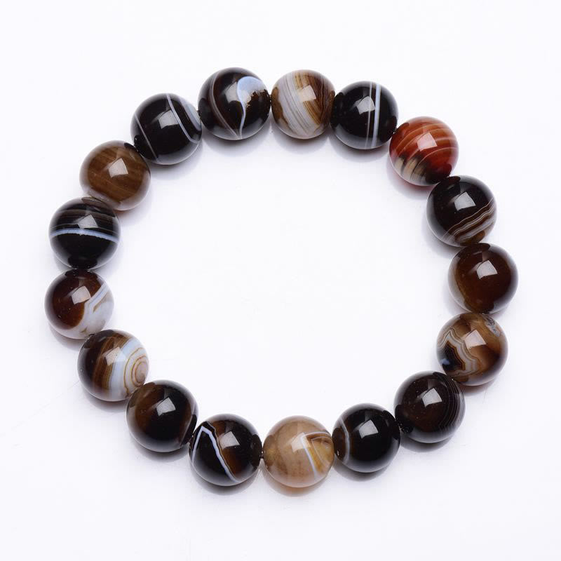 Fortune Jewel Tibetan Sardonyx Happiness Positive Bracelet