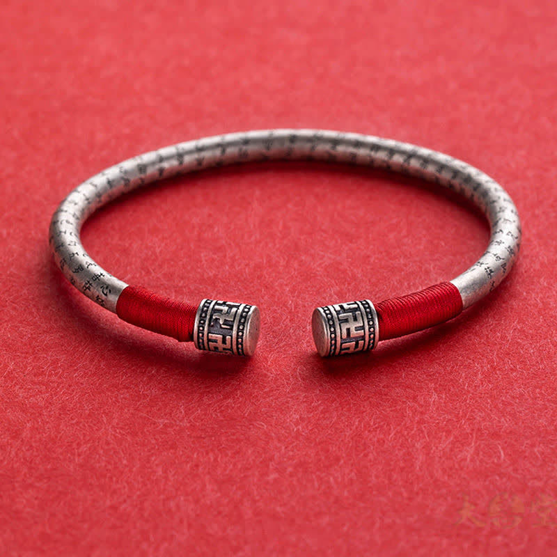 Fortune Jewel Tibet Om Mani Padme Hum Luck Red String Bracelet Bangle