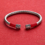 Fortune Jewel Tibet Om Mani Padme Hum Luck Red String Bracelet Bangle