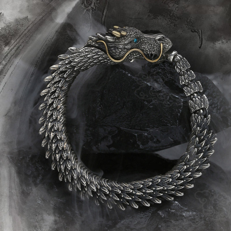 Fortune Jewel Nordic Dragon Handmade Amulet Luck Protection Chain Bracelet Fortune Jewel
