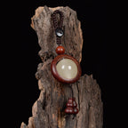 Fortune Jewel Red Sandalwood Ebony Wood Green Sandalwood Luminous Lucky Bead Gourd Peace Key Chain