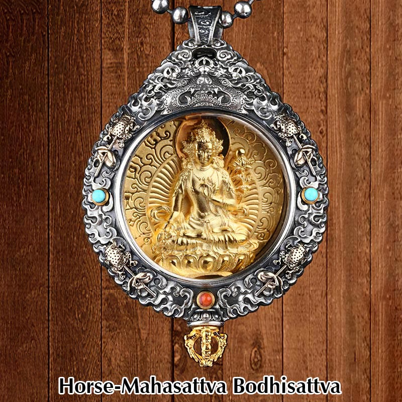 Fortune Jewel Chinese Zodiac Natal Buddha Thangka Nine Palaces Eight Diagrams Wealth Rotatable Necklace Pendant Fortune Jewel