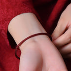 Fortune Jewel Simple Design Handmade Luck Braid String Cuff Bracelet