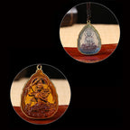 Fortune Jewel Tibetan Buddha Liuli Crystal Serenity Necklace Pendant Fortune Jewel