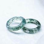 Fortune Jewel Moss Agate Healing Balance Ring