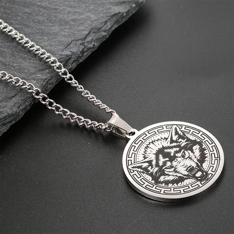 Fortune Jewel Animal Titanium Steel Chain Necklace Protection Pendant