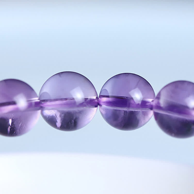 Fortune Jewel Natural Amethyst Crystal Hetian Jade Healing Charm Bracelet