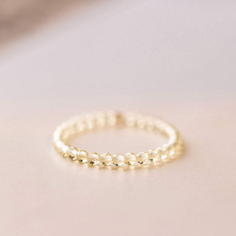 Fortune Jewel Natural Citrine Happiness Prosperity Ring