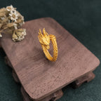 Fortune Jewel Golden Dragon Success Strength Ring Fortune Jewel