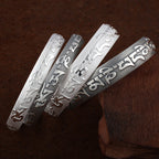 Fortune Jewel Tibetan Sanskrit White Copper Meditation Prayer Bracelet Bangle