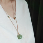 Fortune Jewel Natural Jade Luck Prosperity Necklace Pendant (Random Color)