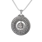 Fortune Jewel Heart Sutra Buddha Carved Peace Buckle Design Serenity Rotatable Necklace Pendant Fortune Jewel