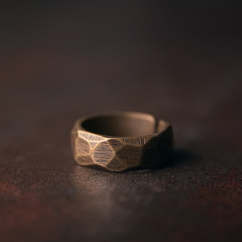 Fortune Jewel Tibetan Simple Design Copper Wealth Ring