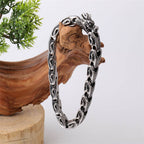 Fortune Jewel Dragon Titanium Steel Luck Bracelet Bangle Fortune Jewel