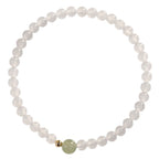 Fortune Jewel Natural White Agate Jade Luck Protection Bracelet
