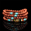 Fortune Jewel 108 Mala Beads Goldstone Om Mani Padme Hum Swastika Confidence Bracelet