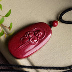 Fortune Jewel Laughing Buddha Yin Yang Chinese Zodiac Gourd Natural Cinnabar Blessing Necklace Pendant