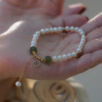 Fortune Jewel Natural Pearl Hetian Jade Happiness Wisdom Bead Bracelet