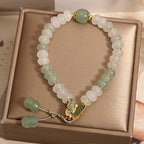 Fortune Jewel Natural Tianshan Jade Abacus Beads Butterfly Prosperity Bracelet