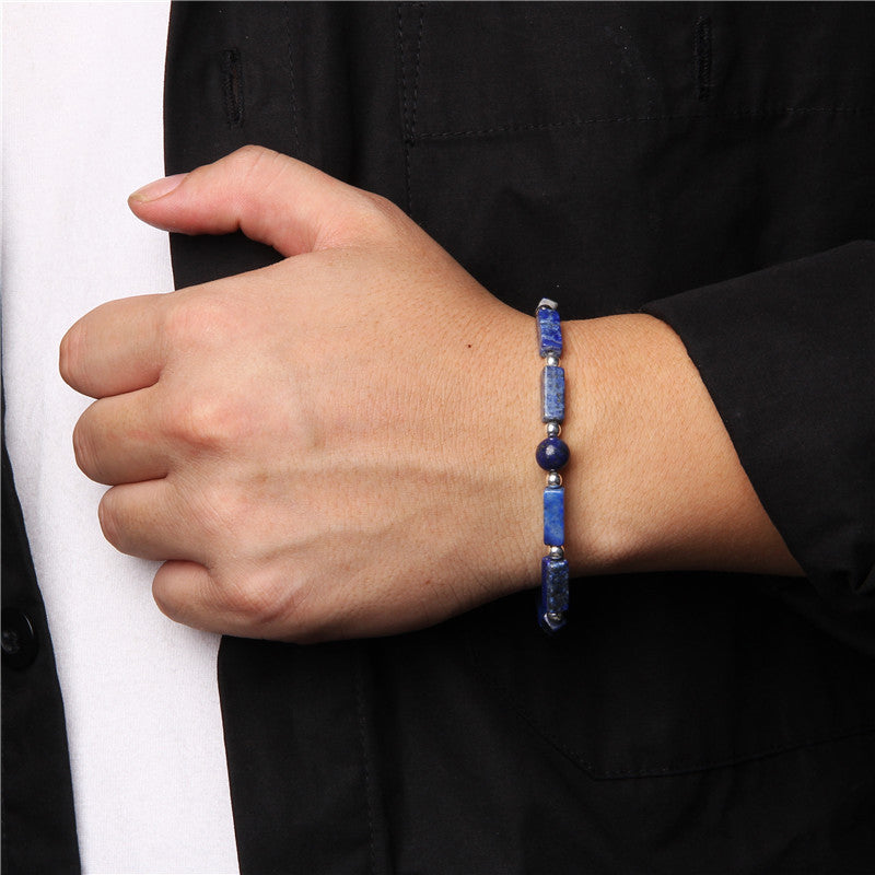 Fortune Jewel Natural Crystal Amethyst Tiger Eye Spiritual Balance Bracelet