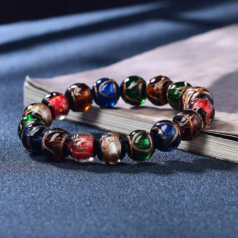 Fortune Jewel Colorful Liuli Glass Bead Luck Bracelet