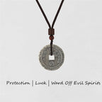 Fortune Jewel Bagua Yin Yang Copper Coin Star Balance Energy Necklace Pendant Fortune Jewel