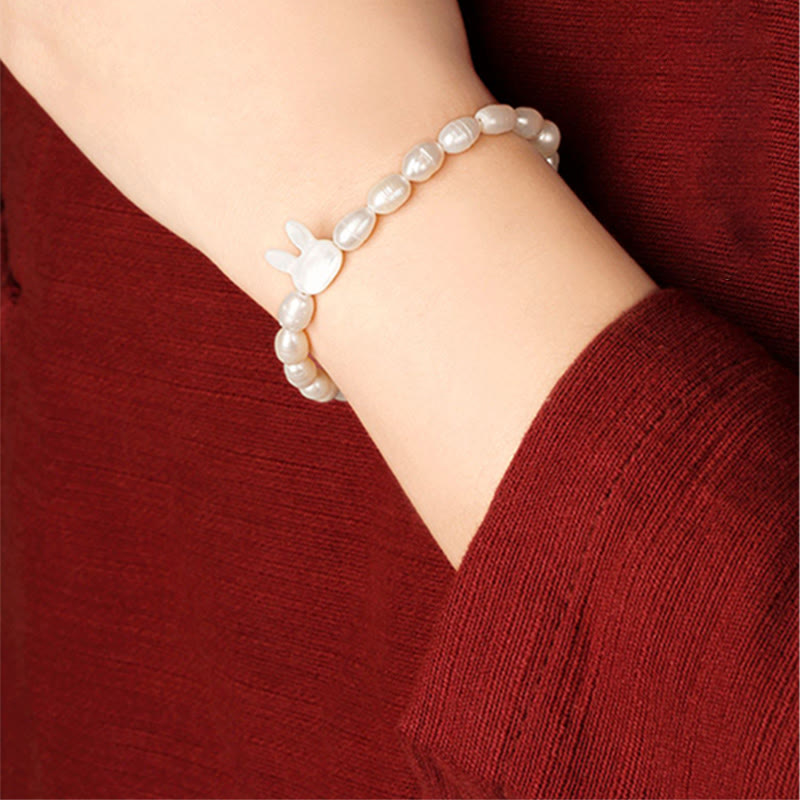 Fortune Jewel Natural Pearl Cute Rabbit Sincerity Bracelet