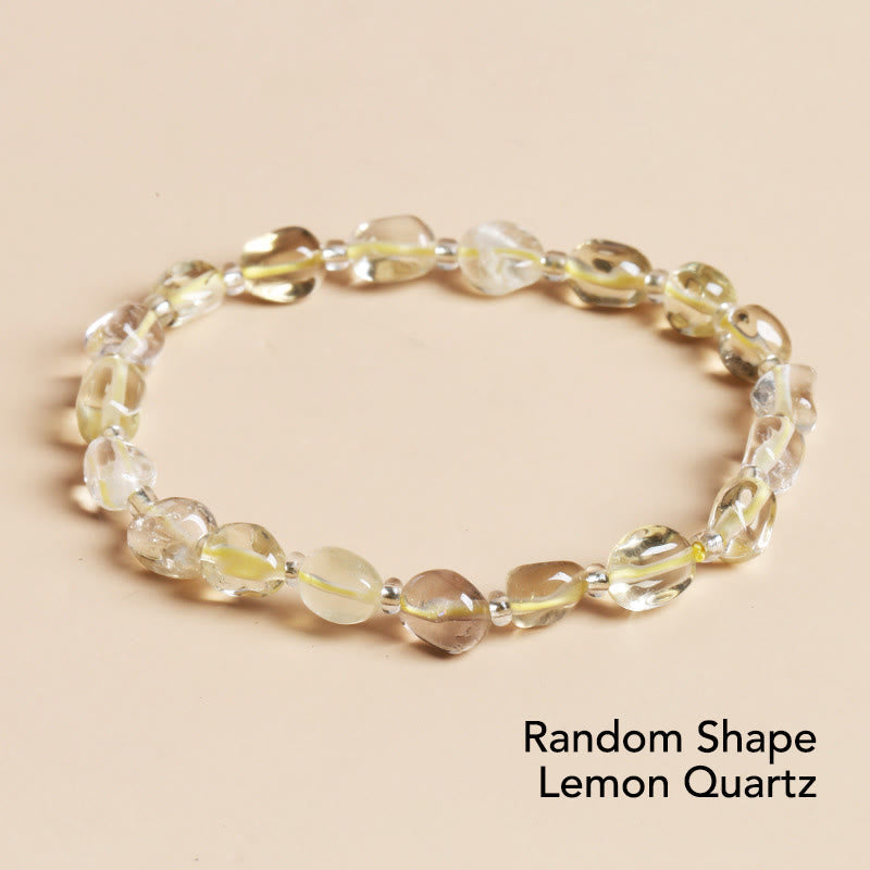 Fortune Jewel Natural Irregular Shape Stone Crystal Meditation Balance Bracelet