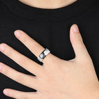 Fortune Jewel FengShui Buddhism Ancient Heart Sutra Lucky Ring
