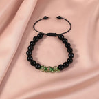 Fortune Jewel Black Obsidian Luminous Glowstone Strength Bracelet