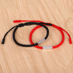 Fortune Jewel Om Mani Padme Hum Luck Protection Red String Bracelet
