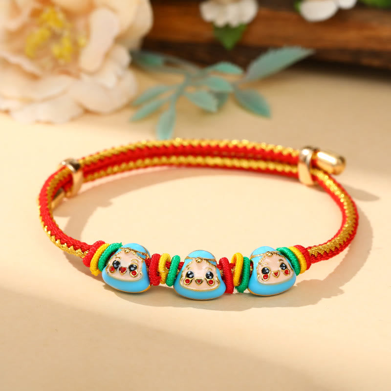 Fortune Jewel Colorful Rope Zongzi Pattern Luck Handmade Child Adult Bracelet