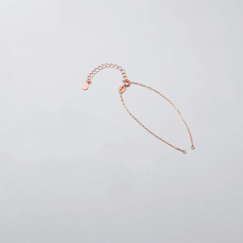 Fortune Jewel 925 Sterling Silver Semi-finished Chain Blessing Bracelet
