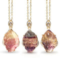 Fortune Jewel Natural Colorful Fluorite Nine Tailed Fox Protection Necklace Pendant