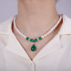 Fortune Jewel Pearl Bead Waterdrop Calm Peace Necklace Pendant