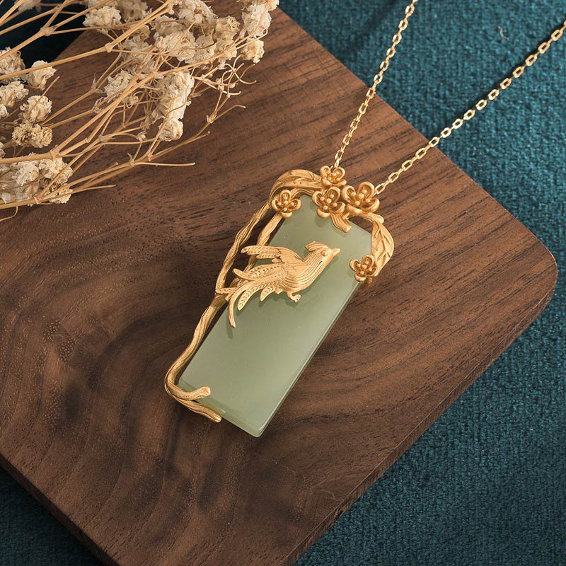 Fortune Jewel Natural Green Aventurine Balance Necklace Pendant