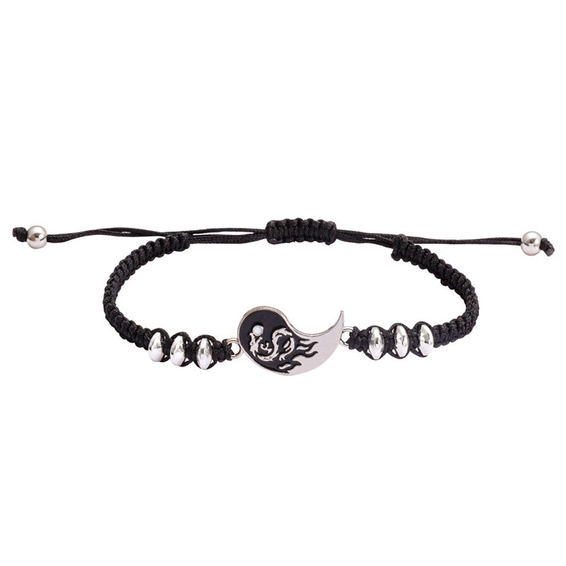 Fortune Jewel 2pcs Yin Yang Dragon Couple Bracelet