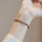 Fortune Jewel 925 Sterling Silver Luck Koi Fish Braided Colorful String Bracelet Anklet