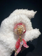 Pink Jelly Gemstone Natural Corn Ornament